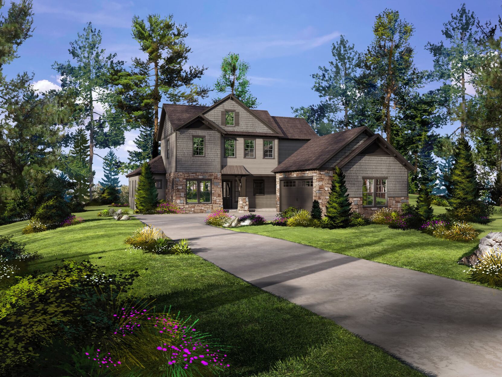 A rendering of a house at The Cliffs newest enclaves